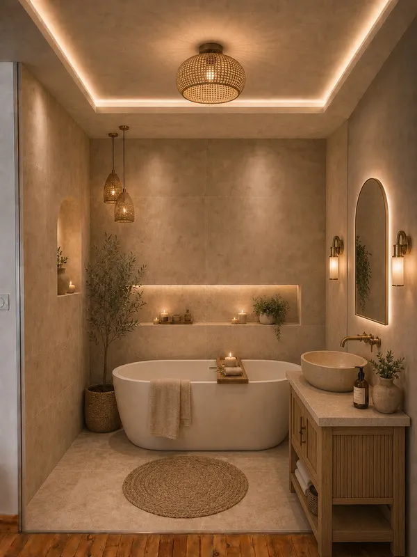 Modèle Boho Méditerranéen — Salle de bain TOMANN Vendée