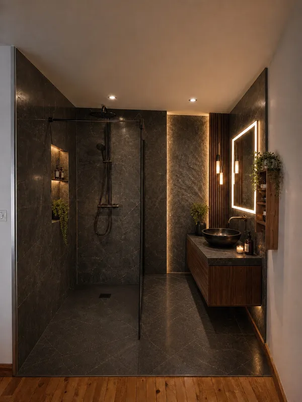 Modèle Minéral Brut — Salle de bain TOMANN Vendée